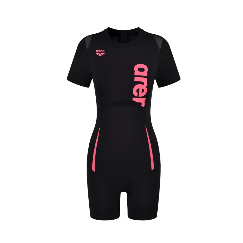 Arena Women's Professional Slim Fit Sun-Protective Short Sleeve One-Piece Swimwear Chlorine-Resistant Spa Swimsuit