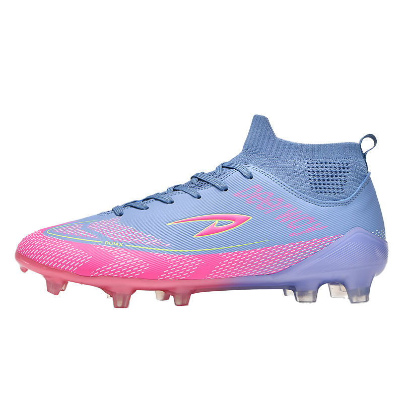 DEERWAY Youth Soccer Shoes AG Studs Grass Field Non-Slip Wear-Resistant Training Match Shoes Rose Red Purple AG Studs Size 41