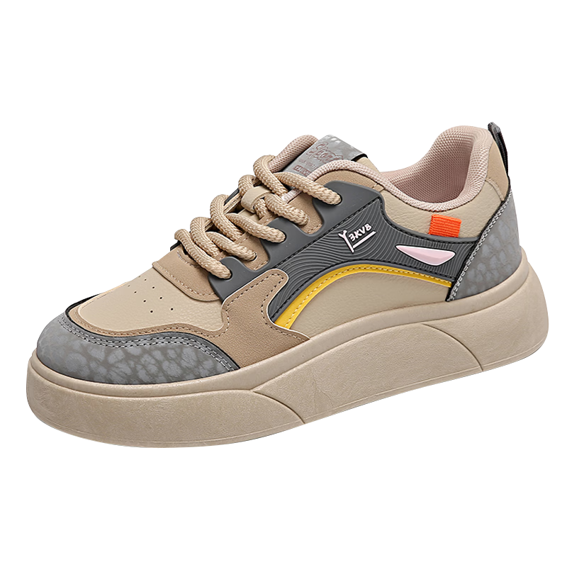 Cartelo Crocodile Women's Casual Shoes Spring Fashion Comfortable Soft Sole Colorblock Sports Sneakers Gray Size 39 Model 1694