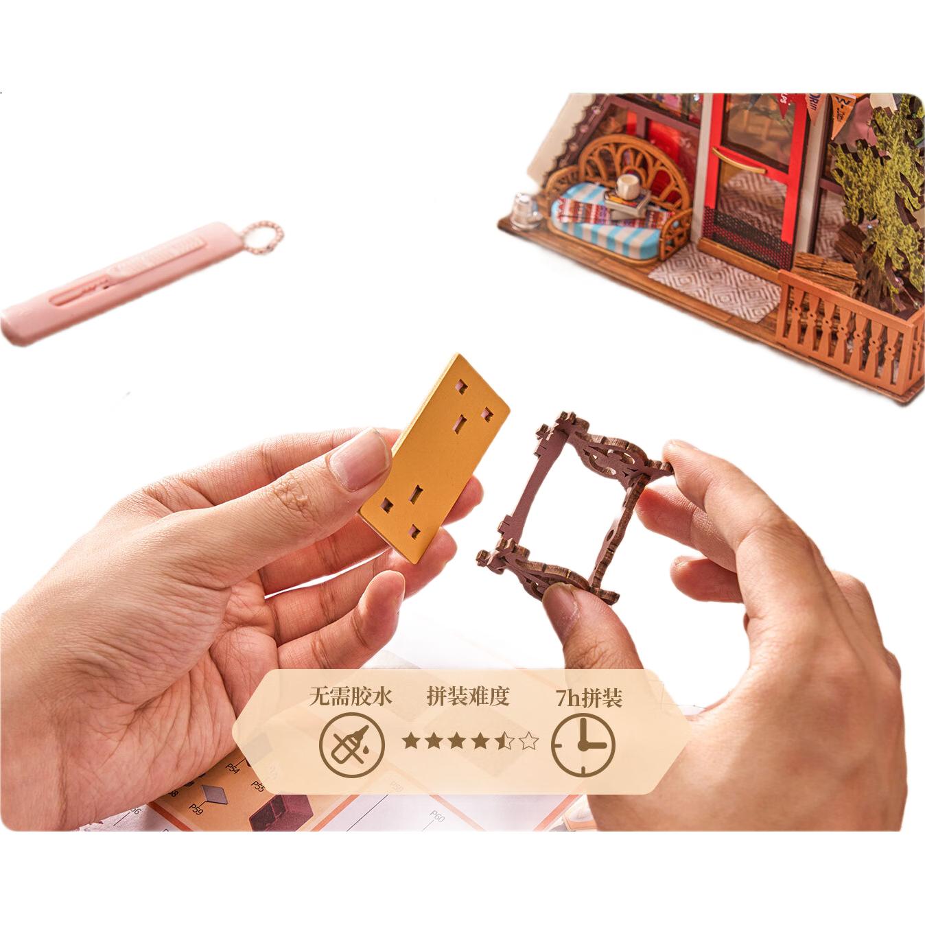 Конструктор Rolife DIY «Треугольный домик» деревянный, сборная модель для детей от 14 лет, подарок на день рождения и Рождество