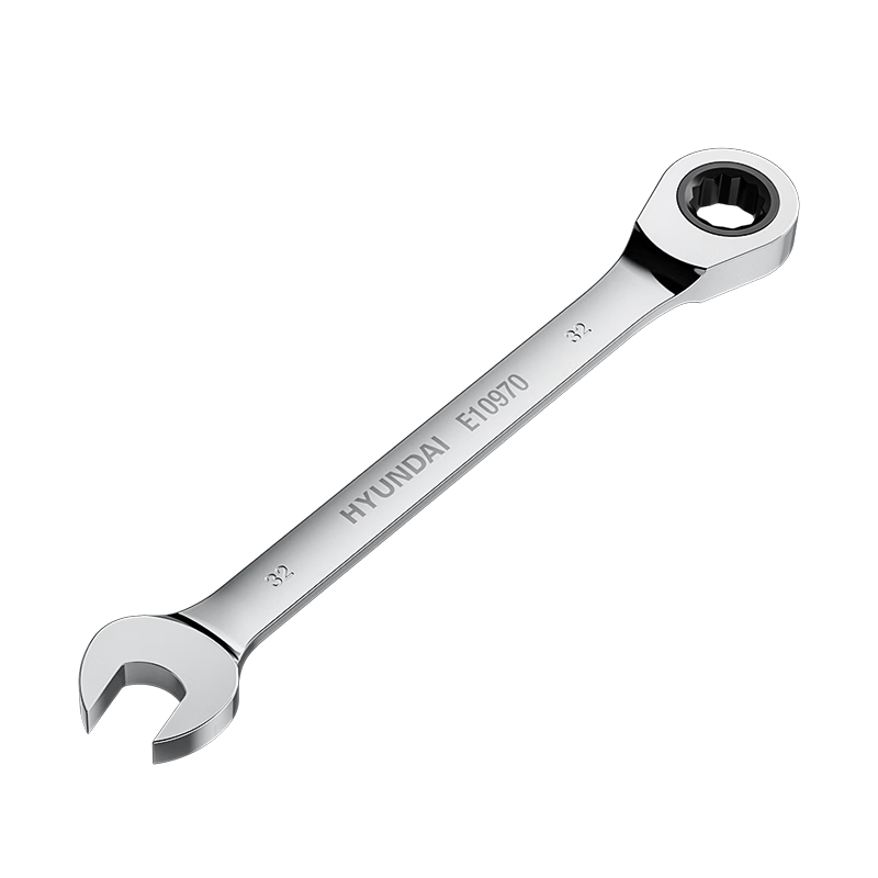 HYUNDAI Industrial Grade Ratchet Quick Wrench Dual-Use Double-Ended Extended Open-End Spanner Labor-Saving Fast Wrench Tool