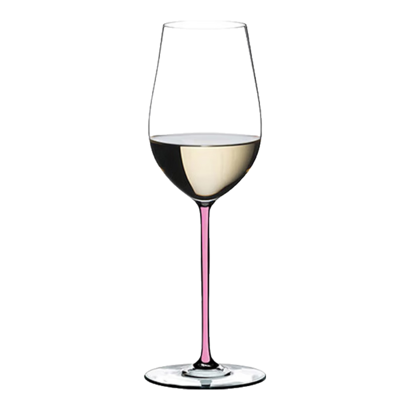 RIEDEL Wedding Gift Sparkling Riesling/Zinfandel Wine Glass Pink Stem Handmade 395ml Single Piece