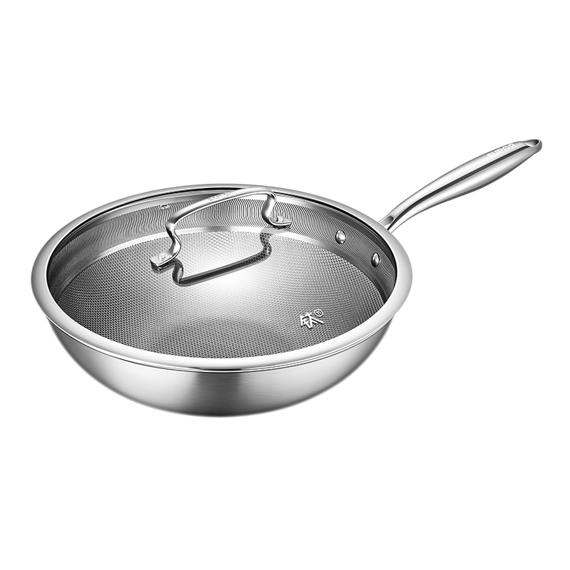 SUPOR JD Exclusive Pure Titanium Non-Coated Lightweight Non-Stick Frying Pan 100% Pure Titanium Plate 32cm Compatible with All Stoves