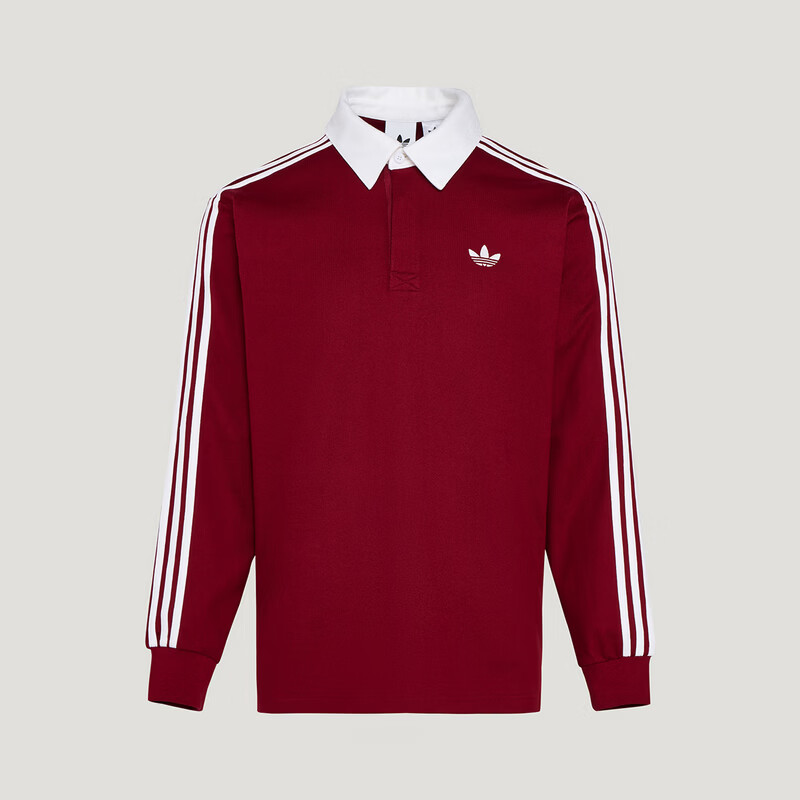 Adidas Originals Men's 3S PL Long Sleeve Polo KG3905 Red XL 4
