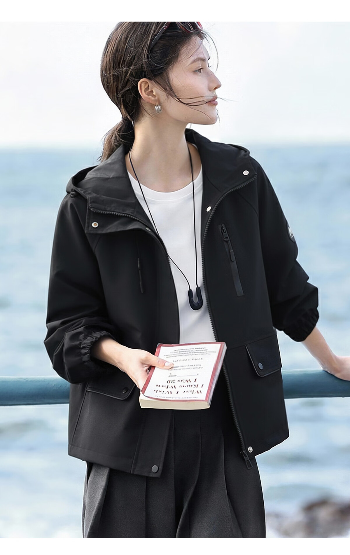 She Enjoy Casual Short Jacket for Women Petite Workwear Style Outdoor Jacket T54D021 14