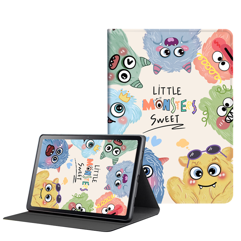 Jiangming Compatible with Honor Tablet GT Pro, 12.3-Inch Protective Case for 2024 Model Tablet, Snapdragon Protective Case, Full Coverage, Slim, Shockproof, Scratch-Resistant, Creative Cartoon Cute Painted Leather Cover