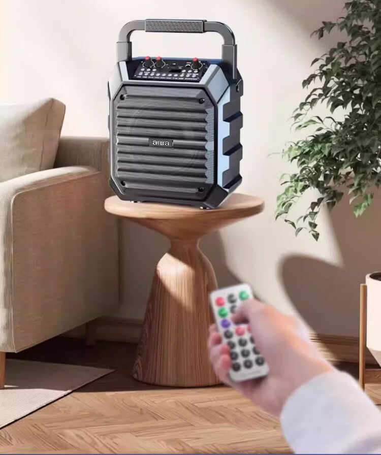 Aiwa AH-36 Square Dance Bluetooth Speaker with USB Drive Slot, Wireless Loudspeaker for Outdoor Stage Use, High Volume Radio, Portable Handheld Cash Register Broadcast System for Street Vendors And Shops 6