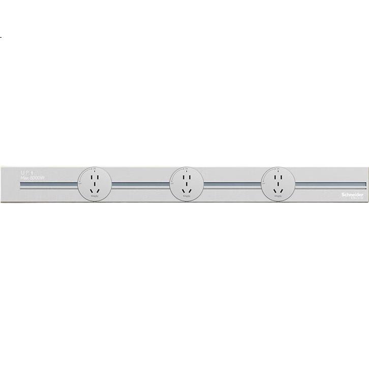 Система розеток Schneider Electric с треком, накладная, 0.6 м, серебристая, 3 гнезда