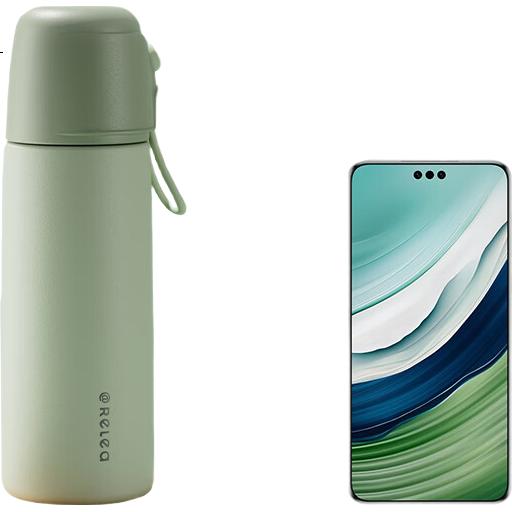 Термокружка RELEA Portable Insulated Water Bottle, 550 мл, стальная, с двойными стенками, для студентов, мужчин, женщин и детей, подарок на день рождения