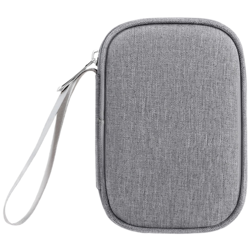 Biyoumei U-Shield USB Drive Storage Bag Multifunctional Data Cable Earphone Organizer Double-Layer 12 Slots Gray