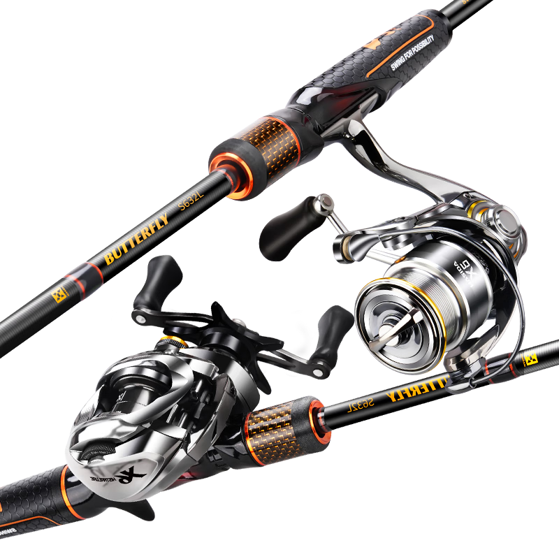 HISTAR 2.04m Gun Handle Fishing Rod [C682M Black Pit Obstacle] Butterfly Worm Rod [Fuji SIC Ring Golf Grip]