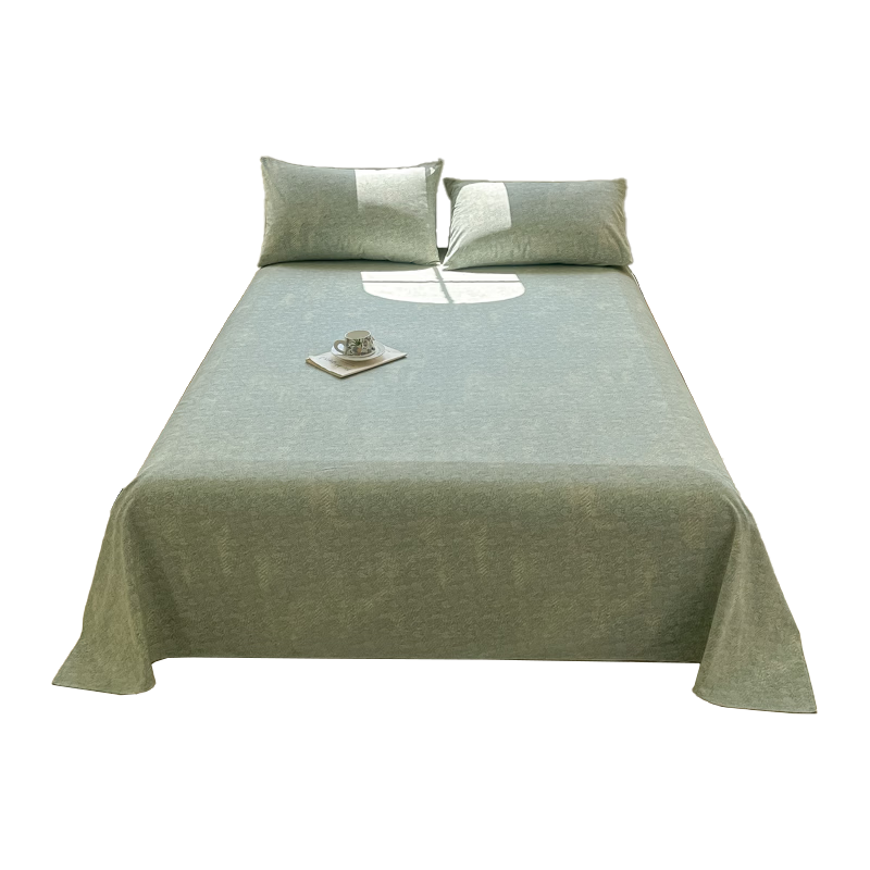 MUJI Class A Antibacterial 100% Cotton Coarse Weave Bed Sheet Single Piece Double Thick Pure Cotton Bedspread 200*230cm