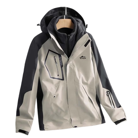 NASA MARVEL Men's Windbreaker Jacket, Autumn And Winter Outerwear, Three-In Two-Piece Set, Sports Mountaineering Clothing for Men, Black, 2XL