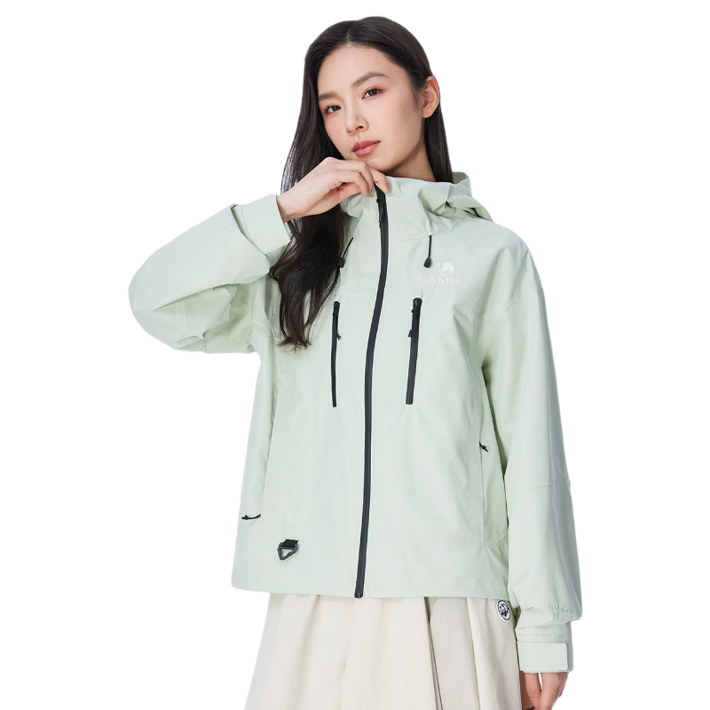CAMEL Women's Hard Shell Single-Layer Waterproof Windproof Jacket New Outdoor Mountaineering Coat for Men