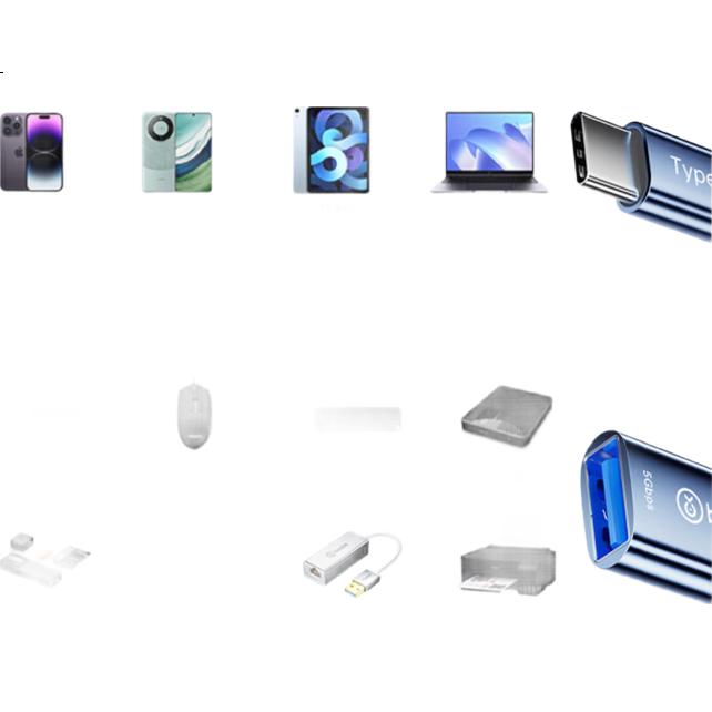 BIAZE Type-C to USB 3.2 Конвертер, кабель данных USB-C OTG для флэш-накопителя, совместимый с Apple 17/16/15, Android, телефонами Huawei, планшетами iPad, адаптерным кабелем для ноутбука