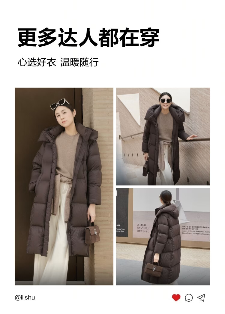 BOSIDENG 25 Years Puff Women Winter 90% Down Thickened Detachable Hood Loose Long Mall Style Down Jacket 10