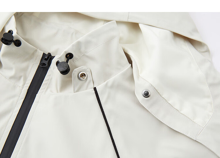 Demana [Three-Proof Black Technology] Spring Mountain Series Detachable Hood Color-Block Short Decorative Zipper Loose Women's Jacket 16