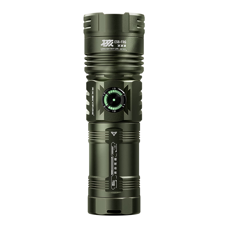 Tianhuo Tactical Flashlight High Brightness Zoomable Long-Range Laser Compact Portable Rechargeable Military Survival