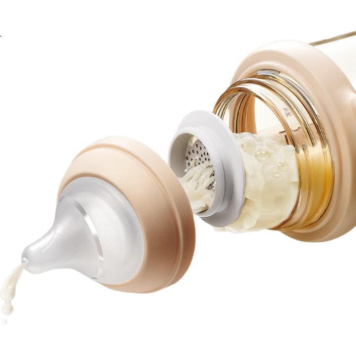 Бутылочка для кормления Babycare Ultrafiltration PPSU, 240 мл, с M соской, 3-6 месяцев, антиколиковая, имитация грудного вскармливания