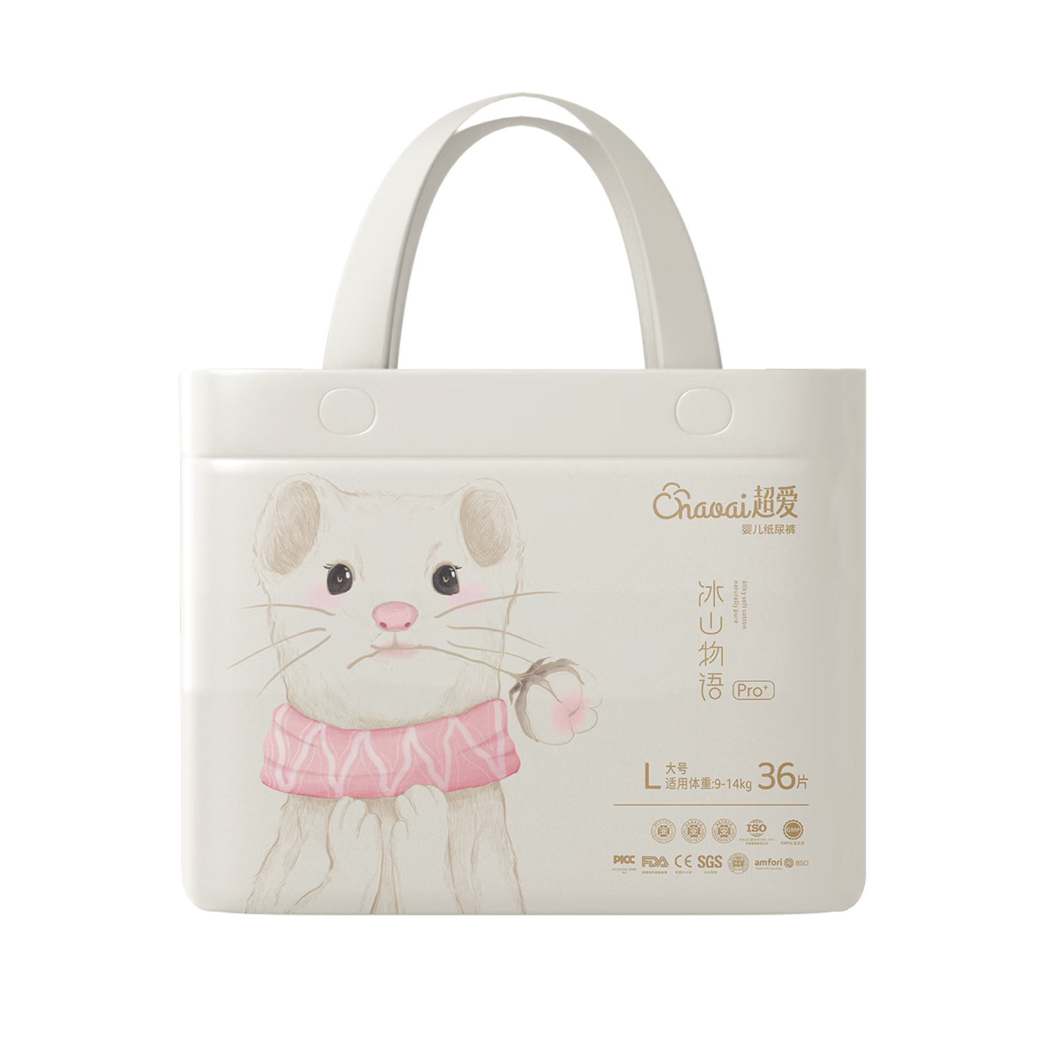 Chaoai Ice Mountain Story Pro+ Medical Grade Diapers L72 Pieces, Baby Diapers, Ultra-Thin Breathable Diapers