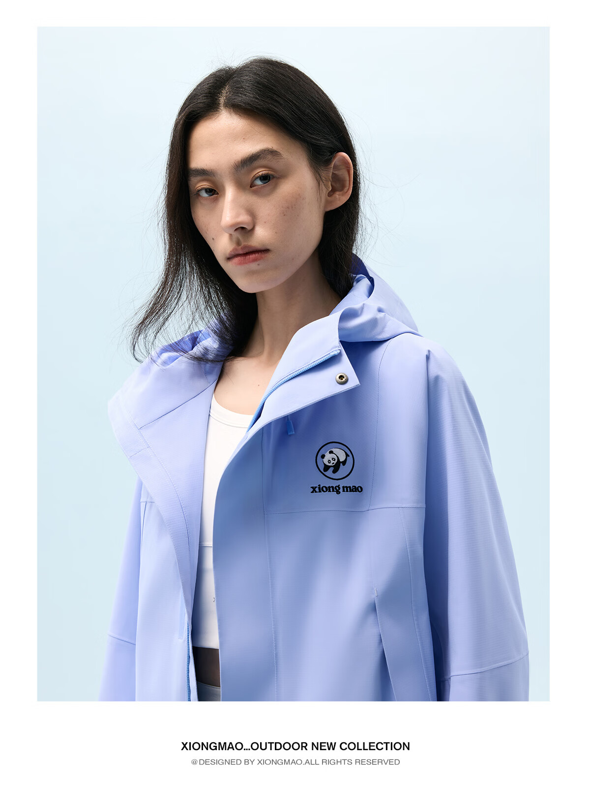Panda [Play Wild] Single-Layer Shell Jacket 2026 Spring Summer Waterproof Windproof Abrasion-Resistant Fluorine-Free Mountaineering Outdoor Hiking Coat B060 28