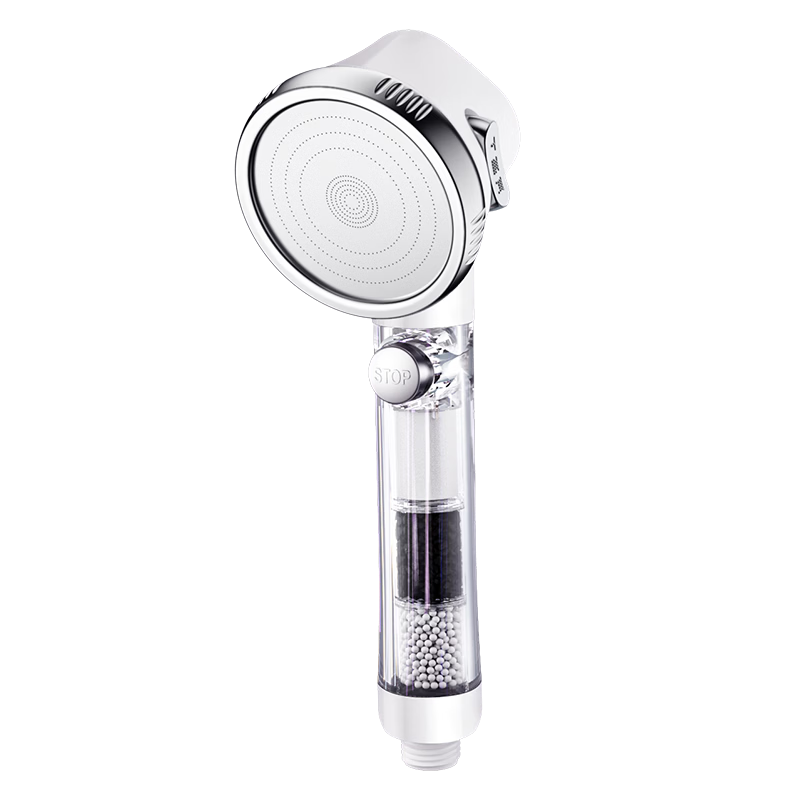 MUGE High-Pressure Filtered Shower Head with Chlorine Removal and Replaceable Filter Cartridge, Powerful Water Flow Handheld Showerhead