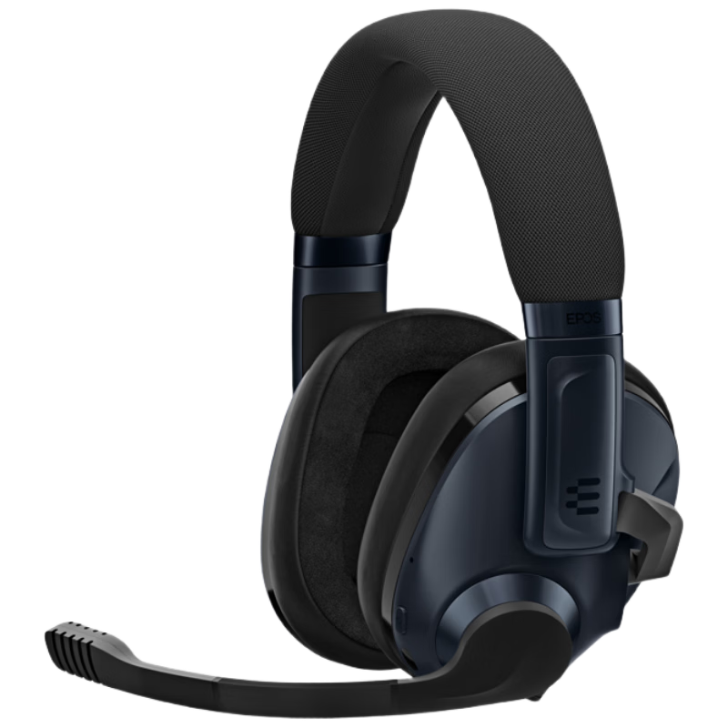 EPOS H3PRO Hybrid Bluetooth Wireless Over-Ear Headphones Three-Mode Gaming Headset 2.4G Low Latency ANC Noise Cancelling 7.1 Surround Sound Blade Blue