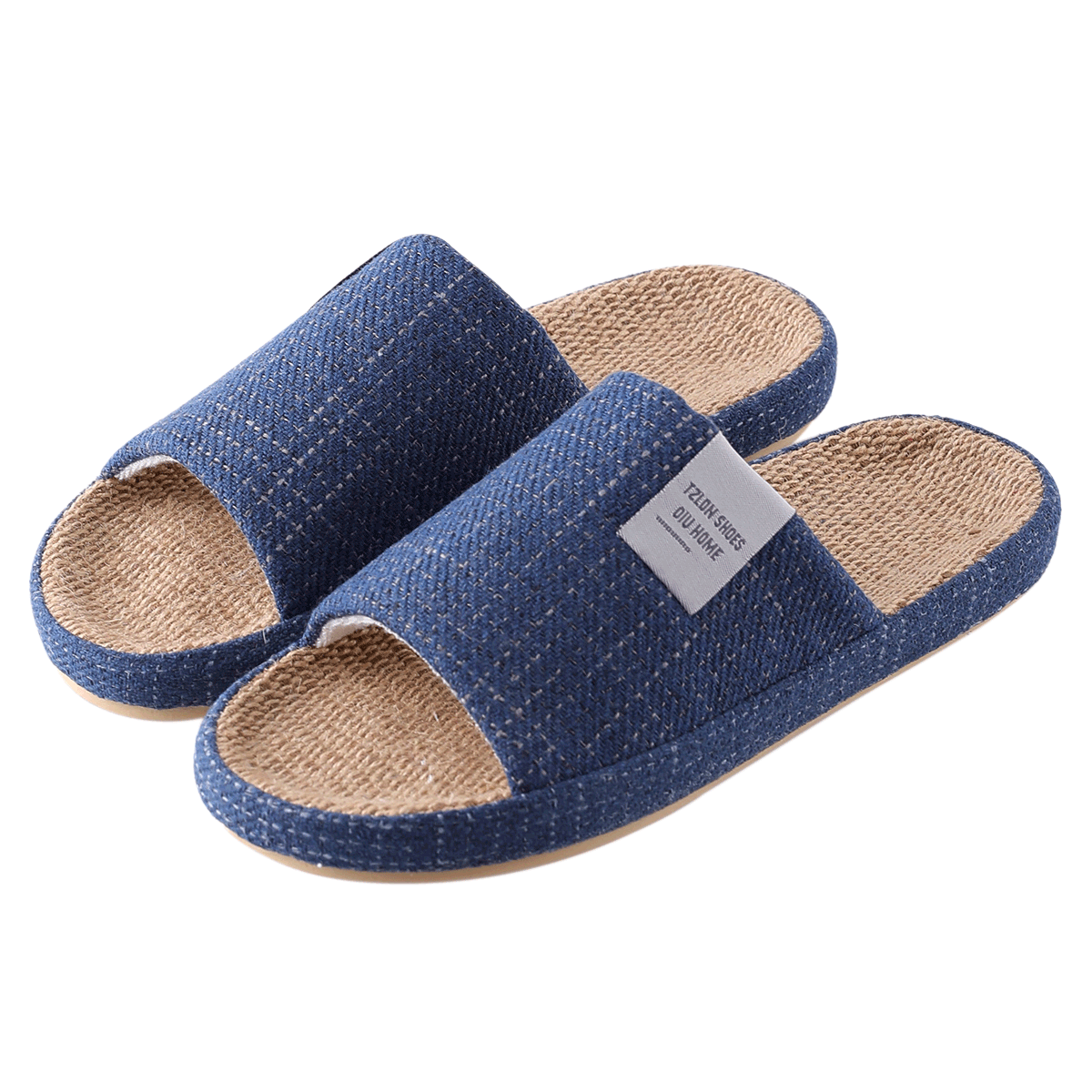 TZLDN Women's Indoor Linen Slippers Summer Couple Home Cotton Linen Japanese Style Cool Slippers
