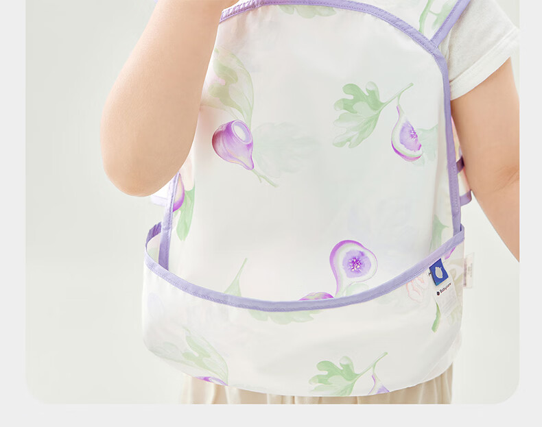 Babycare Baby Feeding Bib Toddler Smock Infant Anti-Dirt Apron with Back Cover Food Supplement Round Note Pattern Size 100 7