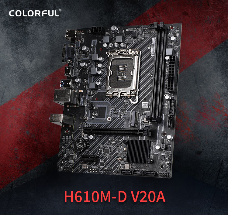 Colorful H610M-D DDR4 Gaming Motherboard 12490F/13490F/13100 (Intel H610/LGA 1700) 1