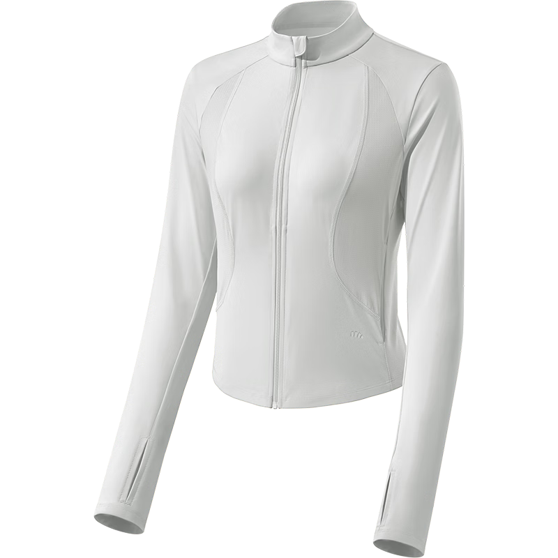 Beneunder UV Protection Jacket for Women, Short Style, Sexy Stand Collar, Slim Fit AL819 Light Charcoal Gray M