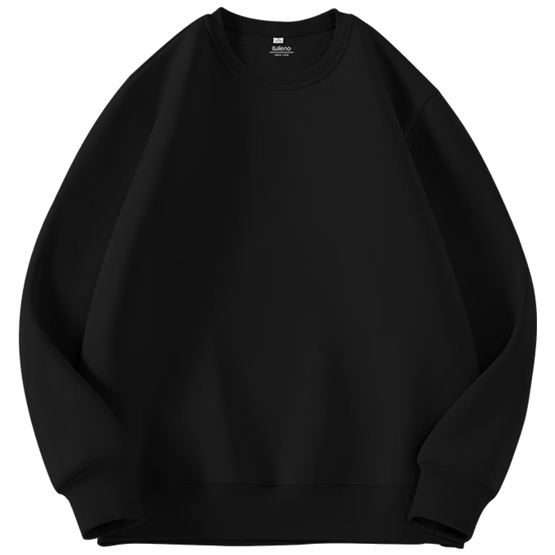 Baleno Loose Round Neck Sweatshirt for Men, Spring And Autumn Trendy Oversized Plus Size Top, Casual Versatile Solid Color Jacket for Me