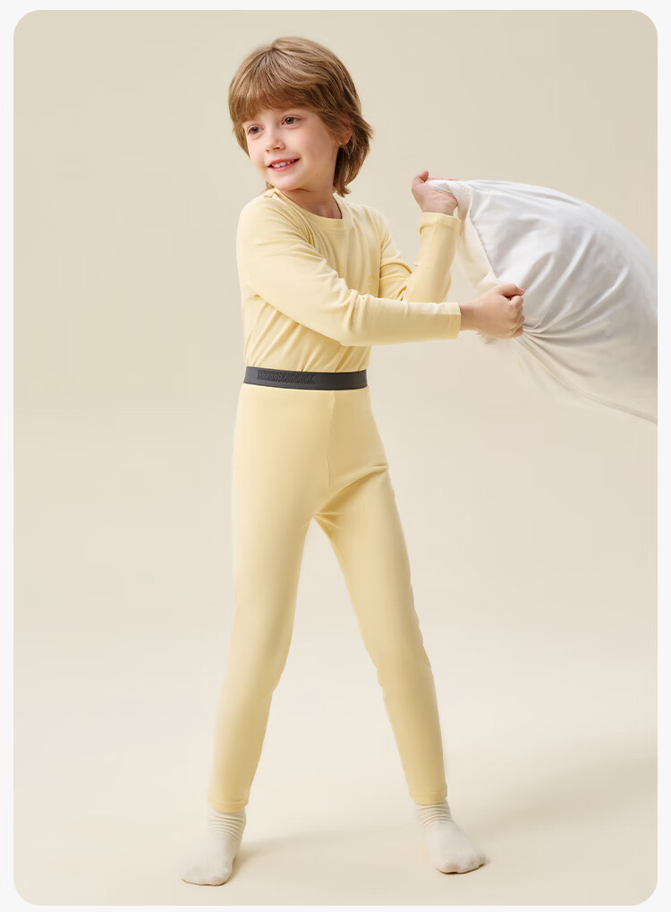 YEEHOO [Warm Core] Modal Thickened Children's Thermal Underwear Set Boys and Girls Autumn Long Johns Set 19