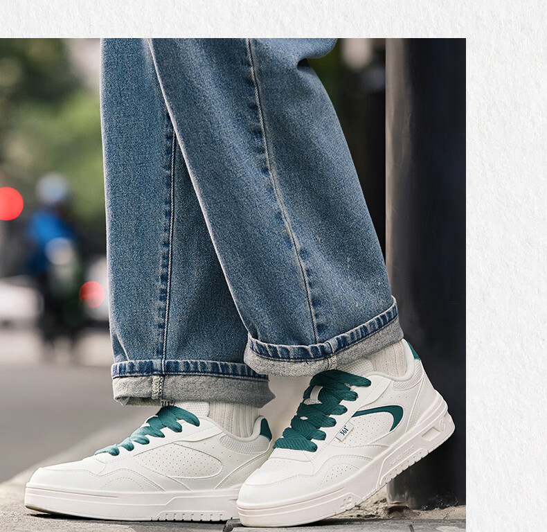 361° Men's Sports Shoes Spring Summer New Retro Leather Basic White Casual Sneakers 672616619-5 16