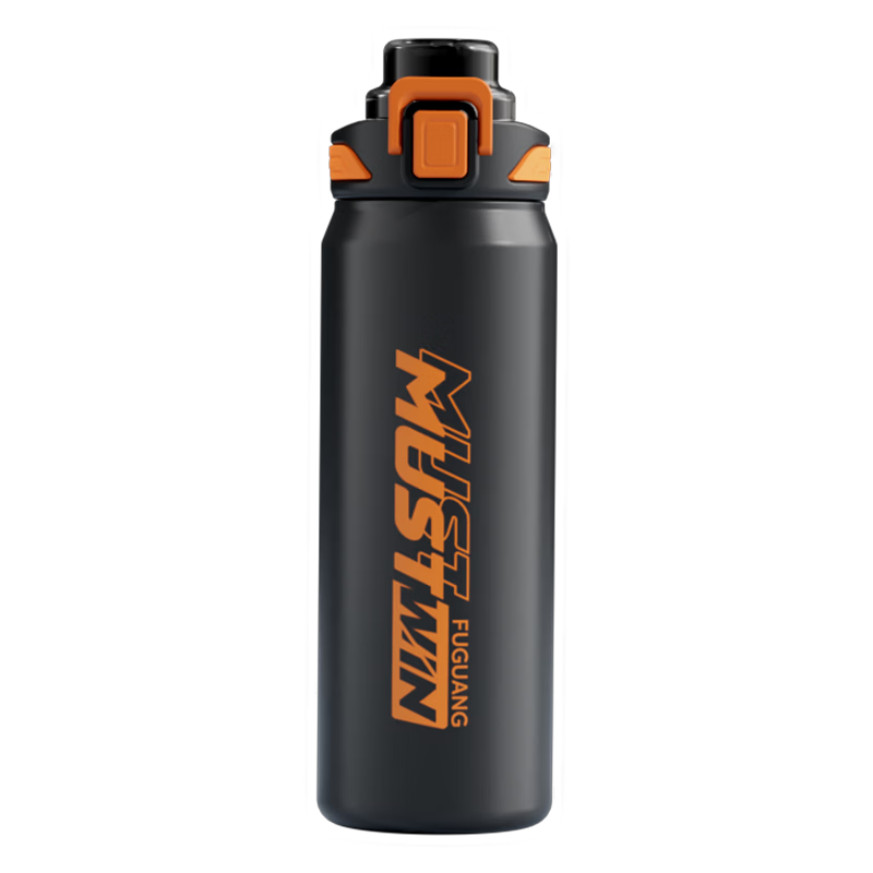 Fuguang Large Capacity Insulated Water Bottle for Men Outdoor Sports One-Button Flip Lid Cup with Retractable Straw Tea Infuser Cup
