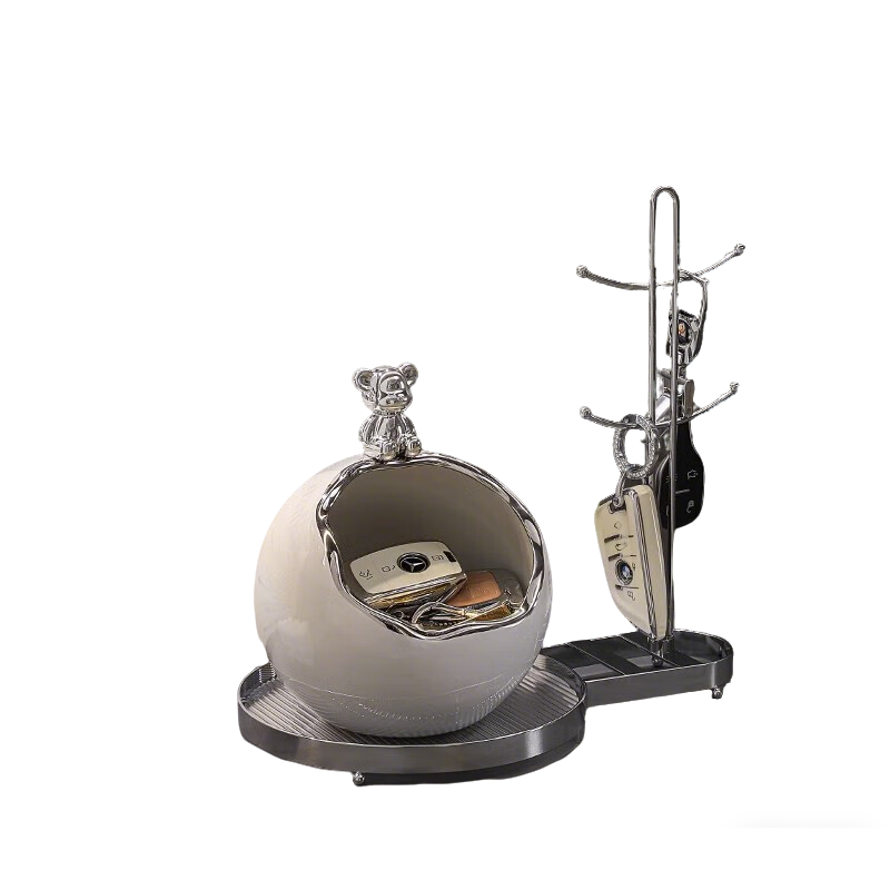 Jianyishijia Violent Bear Ornament, High-End Decorative Piece, Entryway Decoration, Key Storage Box, Storage Rack, Luxurious Craft Display Piece