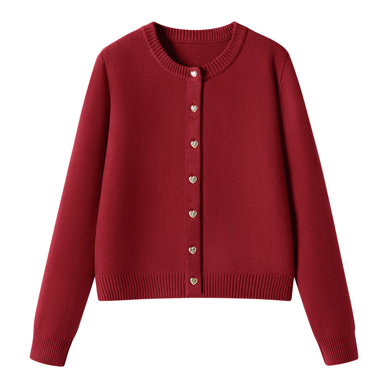 MJ STYLE Round Neck Sweater Jacket for Women 2026 Autumn Winter New Soft Warm Chanel Style Knitwear Top