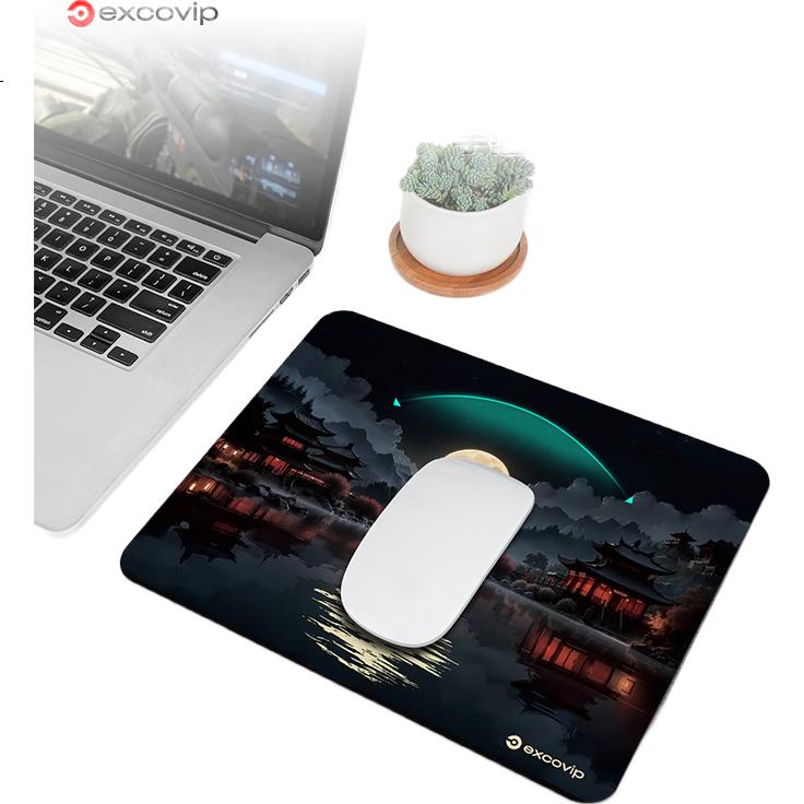 Коврик для мыши EXCO Mirror And Moon, китайский стиль, маленький, для офиса, игр, мультяшный, для настольного компьютера, для киберспорта, 0560