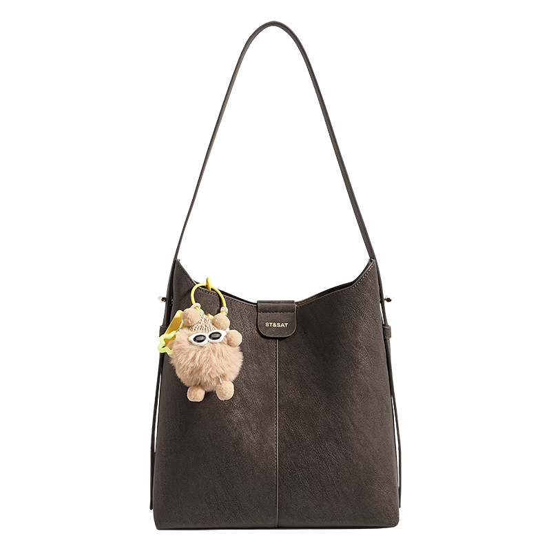 St&Sat Women's Casual Large-Capacity Commuter Shoulder Crossbody Bag, Underarm Bag, Bucket Bag, 520 Gift 8