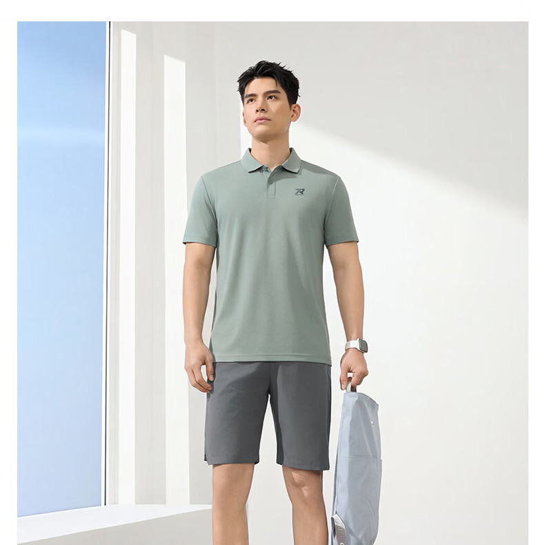 361° Men's Short Sleeve T-Shirt Spring Summer Sports Quick-Dry Running Fitness Polo Shirt 652624109H-5 20