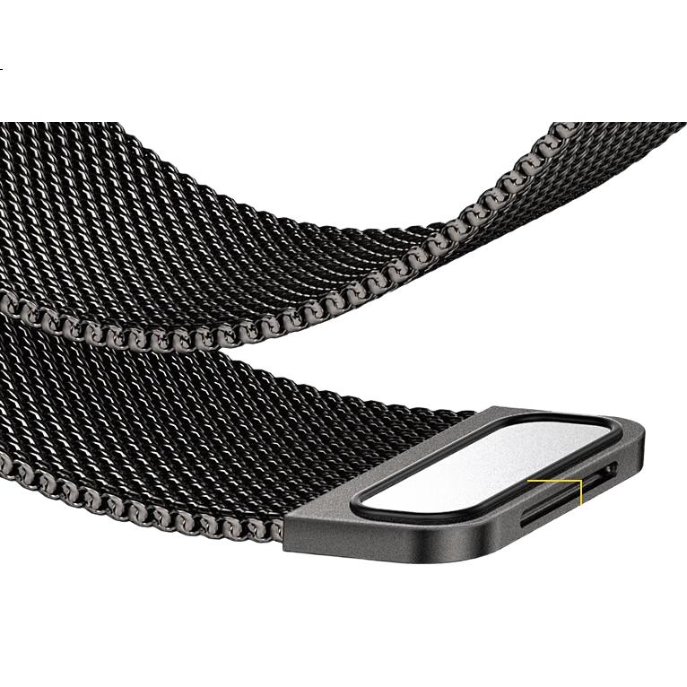 Ремешок Iboann Milanese Loop для Xiaomi Band 9 Pro, Redmi Watch 5/4, металлический, черный