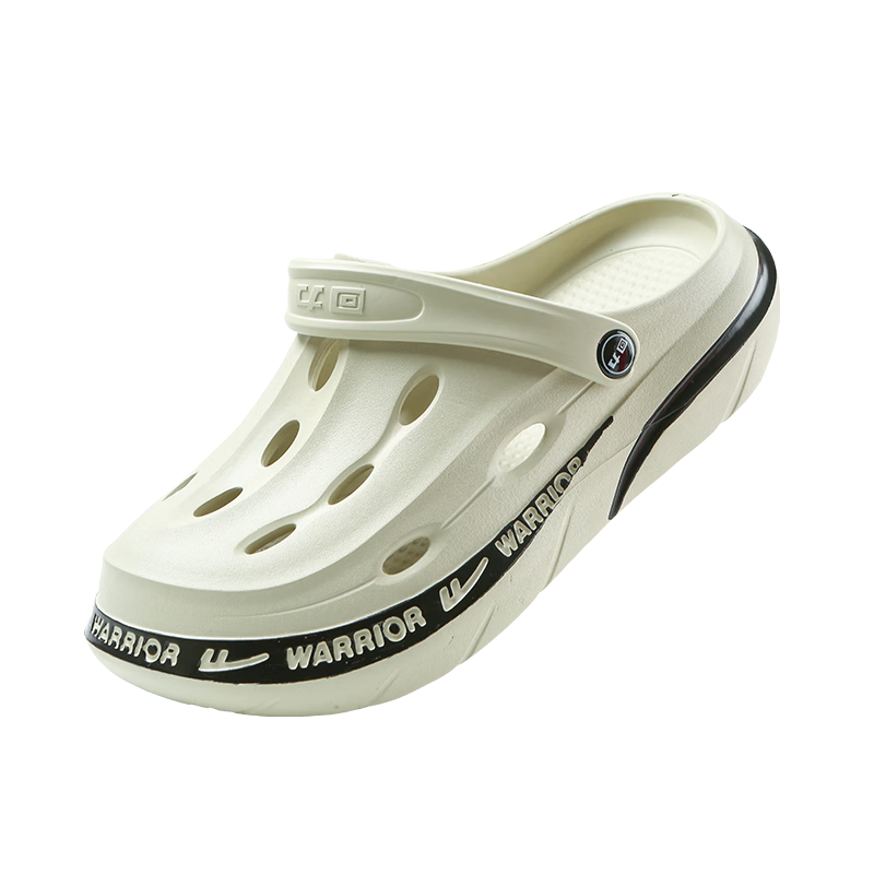 Warrior Men's Summer 2026 Hollow-out Thick-soled Closed-toe Sandals Khaki Size 39