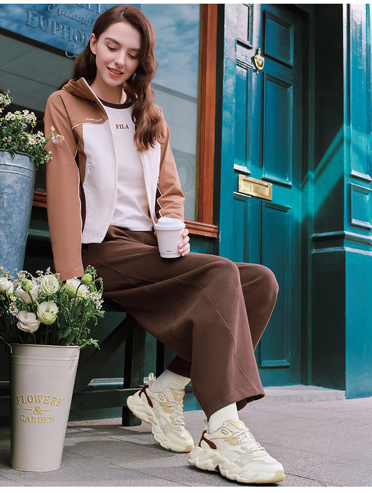FILA Official Yang Mi Same Style Fern 2S Women's Dad Sneakers 2026 Spring Casual Platform Sports Shoes 19