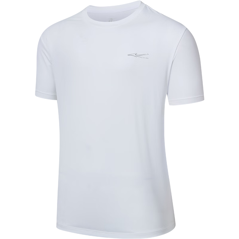 Erke Men's Summer Sports Short Sleeve T-Shirt Ice Cooling Quick-Dry Round Neck Running Shirt Solid Color Casual Base Layer Top