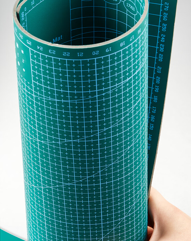 Sannianerban A3 Cutting Mat, PVC Material, Extra Large Size, Handmade Desktop Cutting Board, Fully Washable with Water, Student Paper Cutting Tool, Art And Engraving Board, Anti-Cut Pad, Mint Gree 9