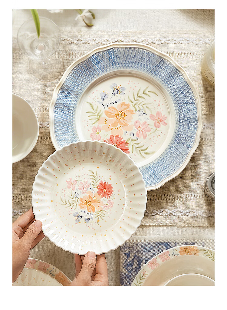 Ink Color High-Value 46-Piece Ceramic Bowl and Plate Set for Home, New Wedding Dinnerware, Housewarming Tableware 10