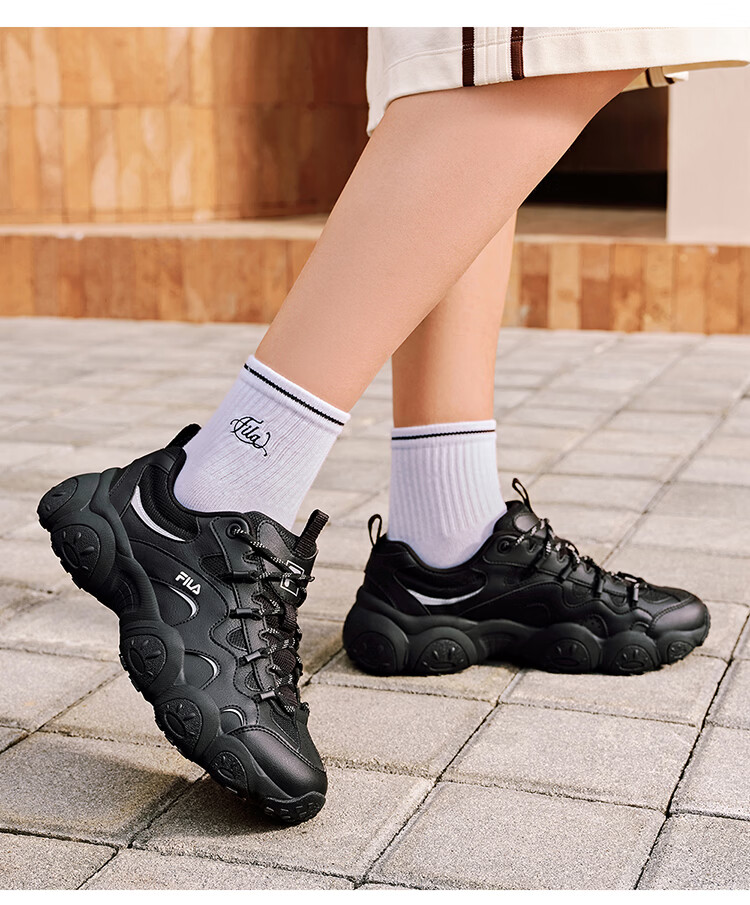FILA Official Cat Paw 7th Generation Women's Dad Shoes 2026 Thick Sole Casual Sports Shoes 10