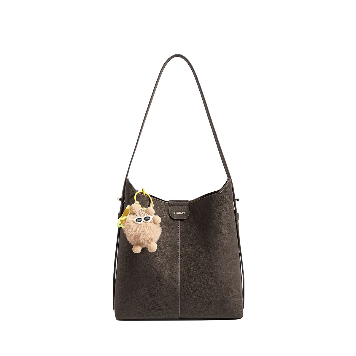 St&Sat Women's Casual Large-Capacity Commuter Shoulder Crossbody Bag, Underarm Bag, Bucket Bag, 520 Gift 4