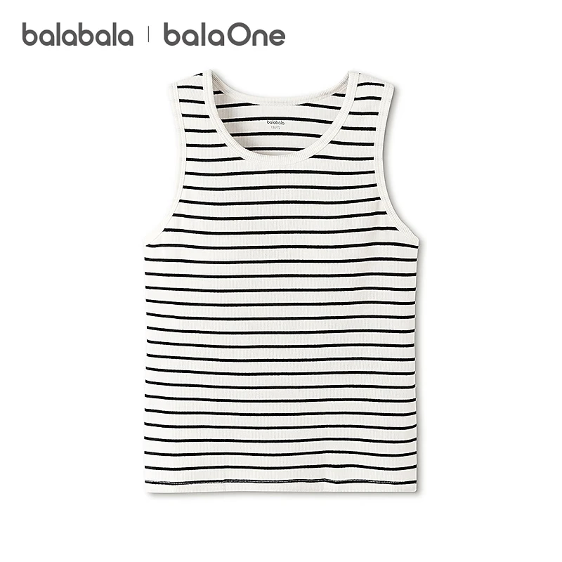 Balabala Kids Children's Underwear Girls 2026 New Spring Autumn Knitted Padded Skin-friendly Red Comfortable Slightly Stretchy Vest