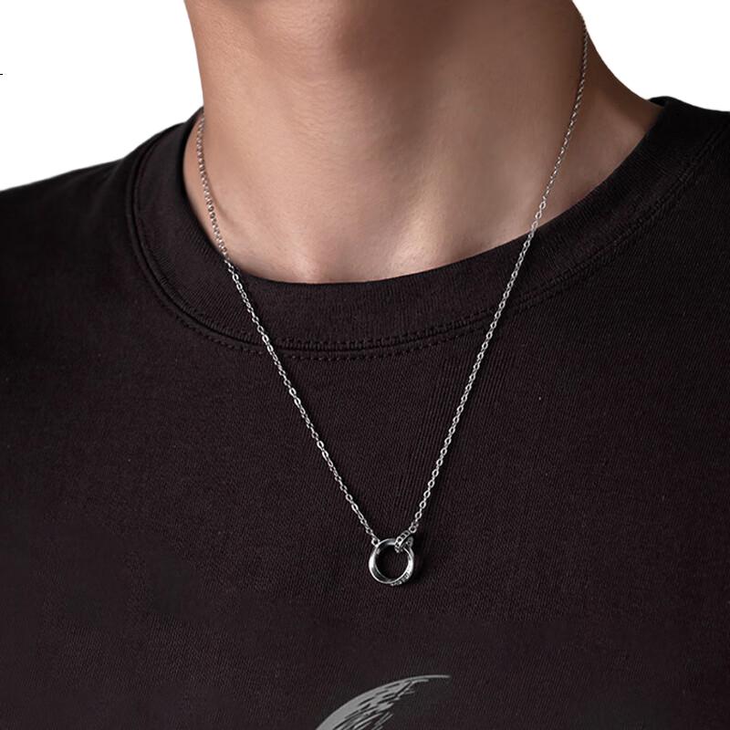 Серебряное колье Qlady Mobius для мужчин, подвеска из стерлингового серебра 925 пробы с фианитом, подарок на день рождения и Новый год